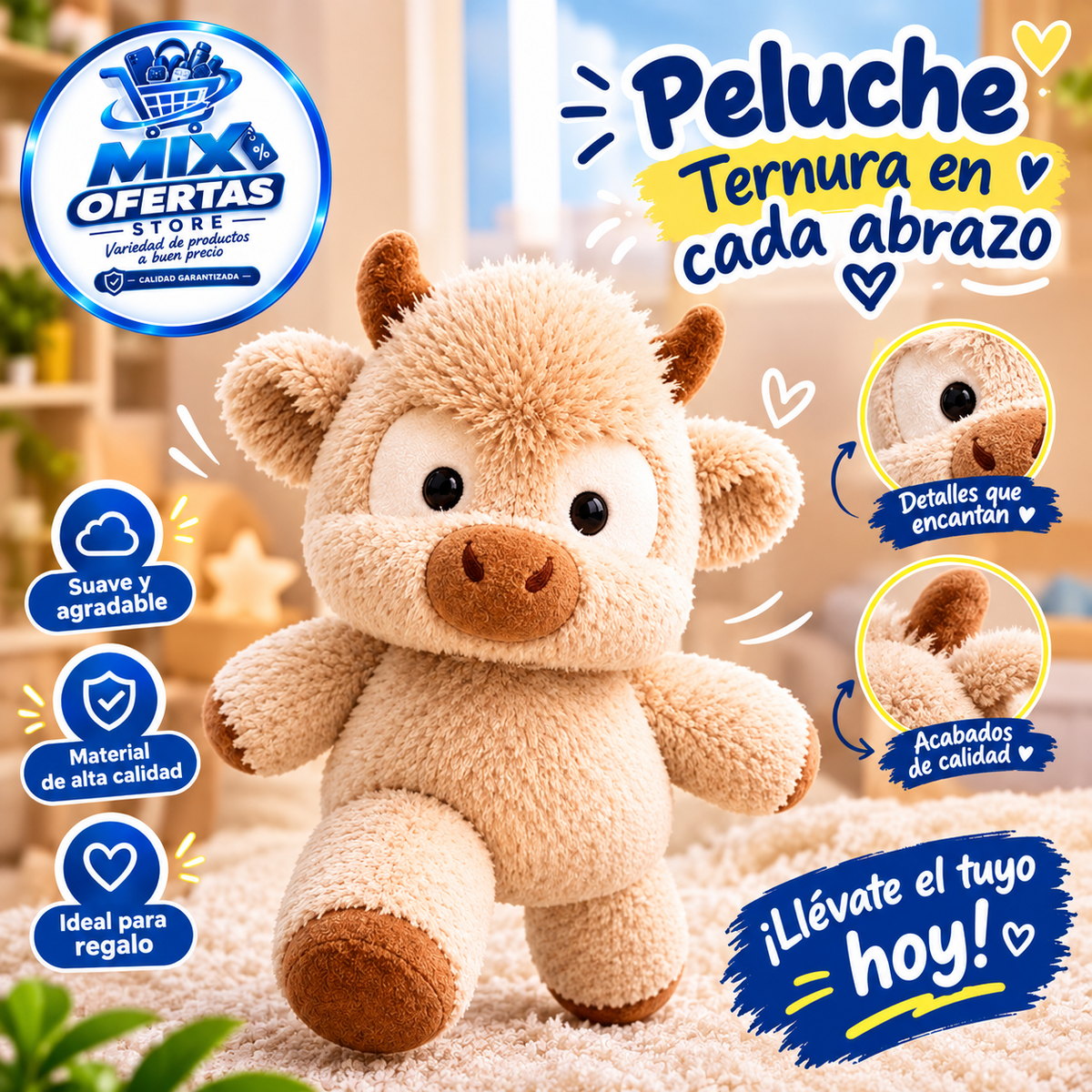 PELUCHE DE VACA CAMINADORA