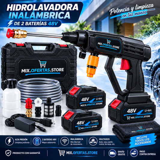 Hidrolavadora Portatil 2 Baterias de 48v